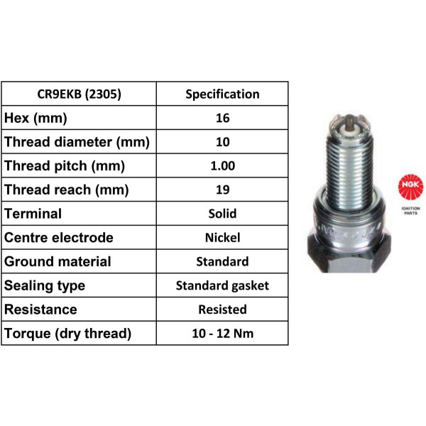 NGK NGK Spark Plug CR9EKB Plugs [Box 10]